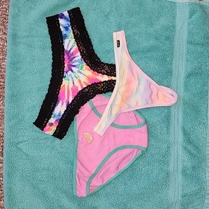victorias secret pink panty bundle L
